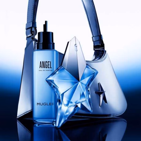 Mugler Angel с характерен син флакон и премиум визия