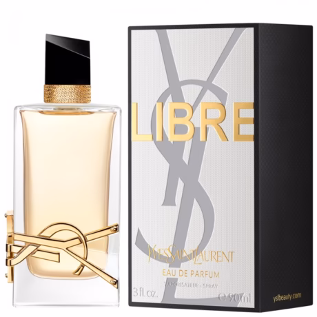 Флакон Yves Saint Laurent Libre с луксозен дизайн и златни метални детайли