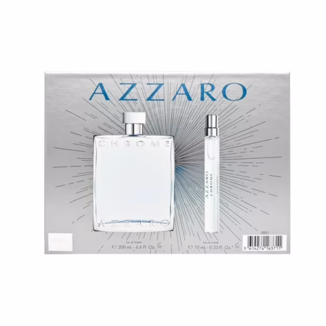 Azzaro Chrome комплект отблизо с модерен дизайн и свежо излъчване