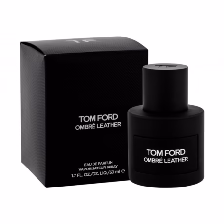 Tom Ford Ombré Leather аромат върху тъмен фон, подчертаващ интензивния и модерен стил
