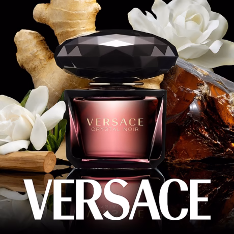 Versace Crystal Noir Parfum дамски парфюм с луксозен черен флакон