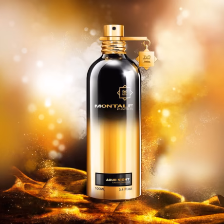Флакон Montale Aoud Night с елегантен нишов дизайн и характерната метална бутилка