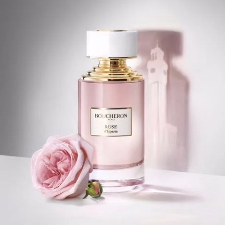 Boucheron Collection Rose d'Isparta парфюм – луксозен флакон с розови и златисти акценти