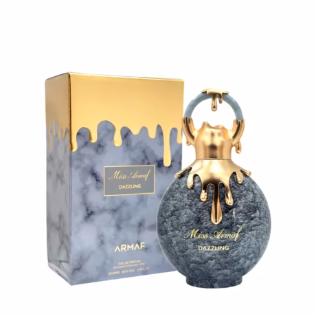 Опаковката на Miss Armaf Dazzling с флорален и стилен дизайн, подчертаващ женствеността на аромата.