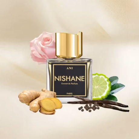 Nishane Ani луксозен аромат върху изискан тъмен фон