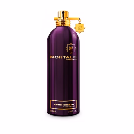Montale Aoud Greedy парфюм в луксозен метален флакон с тъмен дизайн