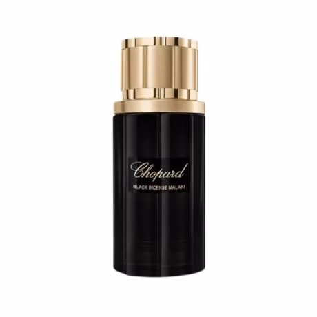 Chopard Black Incense Malaki парфюм в луксозен тъмен флакон със златни детайли