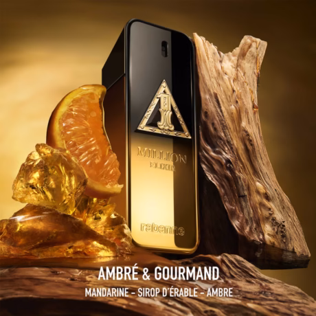 Флакон на Rabanne 1 Million Night Elixir Parfum с елегантна черно-златна визия