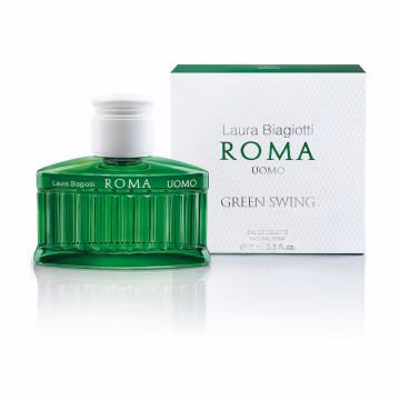 Laura Biagiotti Roma Uomo Green Swing мъжки парфюм зелен флакон