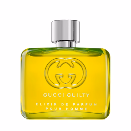 Gucci Guilty Elixir Pour Homme оригинален мъжки аромат върху елегантен фон
