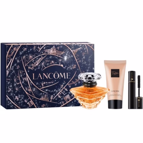 Комплект Lancôme Trésor с дамски парфюм и луксозни козметични продукти в подаръчна кутия