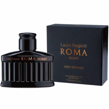 Laura Biagiotti Roma Uomo Nero Estremo мъжки парфюм черен флакон