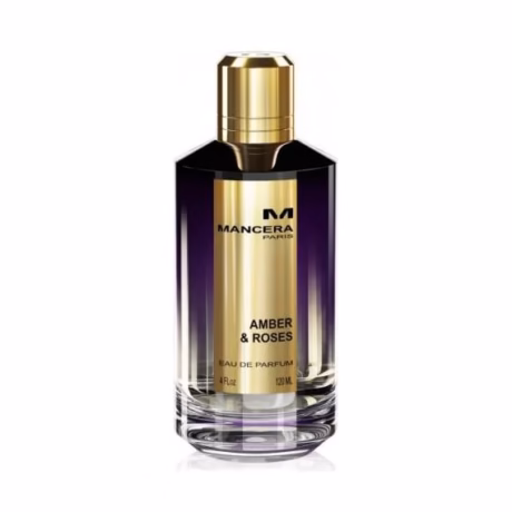 Mancera Amber & Roses оригинален нишов аромат върху стилен фон