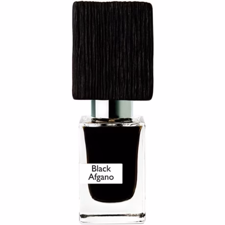 Nasomatto Black Afgano унисекс парфюм с черен флакон и масивна дървена капачка