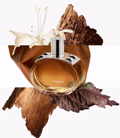 Детайлен изглед на флакона Hermès Barénia Eau de Parfum Intense